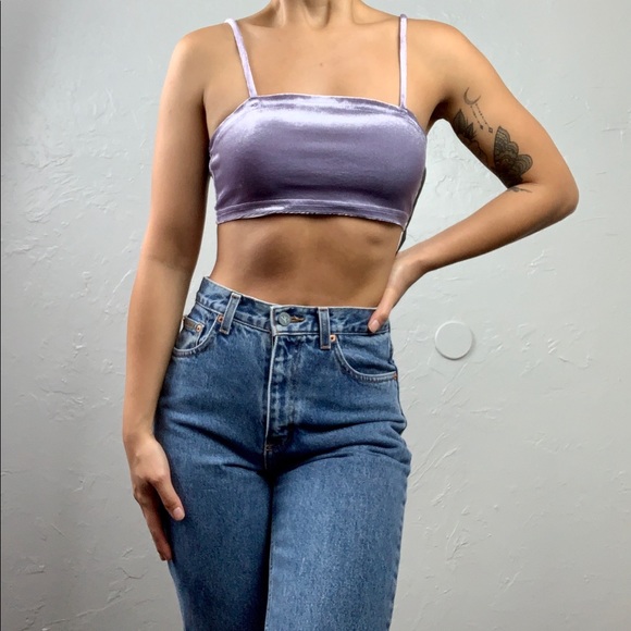 PrettyLittleThing Tops - NWT Pretty Little Thing Velvet strappy crop top